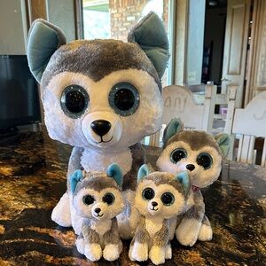 Ty Beanie Boo Slush husky family!